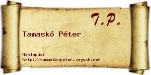 Tamaskó Péter névjegykártya